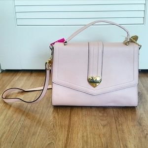 NWT Betsey Johnson Pink Heart Lock Satchel 💕